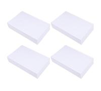 Alipis Fiches D’étude Lignées Blanches 200 Pcs 200g Papier Bristol Format Compact Lignes Horizontales Claires pour Prise de Notes Bureau et Scolaire Bloc-notes Memo Polyvalent