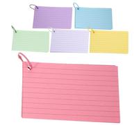 Alipis Fiches Index Perforées Couleurs avec Anneaux Métalliques Cartes Flash Lignées Crème Carnet Révision Portable pour Études Bureau et Maison