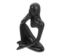 Alipis Figure du Penseur en Résine Noire pour Bureau et Intérieur