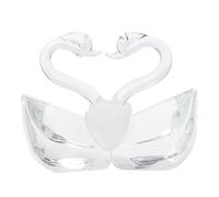 Alipis Figurine De Cygne Cristal Statue De Couple De Cygnes Ornement De Mariage Décoration De Fête
