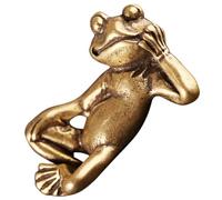 Alipis Figurine Grenouille Laiton Vintage Statue Artisanale Décorative de Bureau Ornement Créatif et Antique pour Cadeau et Décoration Maison