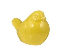 Alipis Figurine Oiseaux Décoration Créative en Céramique Jaune D'oiseau, Surface Lisse et Placement Stable Style French Country pour Jardin ou Mariage