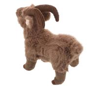 Alipis Figurine Peluche Chèvre à Cornes 2027 Marron, Déco Bureau Festive | Peluche et Coton PP, Texture Duveteuse, Design Réaliste, Ambiances Festives et Nouvel An Lunaire