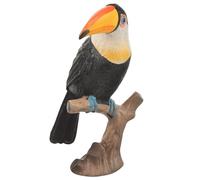 Alipis Figurine Toucan Plastique Réaliste Modèle Animalier Décoration Intérieure Bureau Ornement Oiseau Artificiel pour Maison et Enseignement