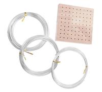 Alipis Fil d'Aluminium Flexible pour Modelage 3 Tailles avec Socle en Bois Fil de Fer à Modeler pour Argile et Loisirs Créatifs Sculpture et Bricolage Artistique