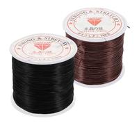 Alipis Fil Élastique Plat 06 MM pour Extensions de Cheveux 2 Pcs en Silicone Résistant à L'Usure Cordon Extensible pour Tresses Perruques et Création de Bijoux Adapté Coiffure