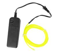 Alipis Fil Électroluminescent Flexible 2M Boîtier de Batterie 3V Lumière Décorative pour Fêtes Halloween Camping et Voiture