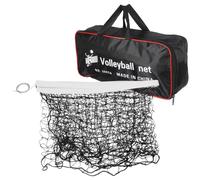 Alipis Filet Maille Fine, Facile à Installer Polyester Noir de Volley-Ball Portable, Filet de Beach-Volley pour Jardin et Plage, pour Badminton et Tennis