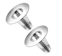 Alipis Filtre de Vidange en Métal 2 Pièces 304 Inoxydable Crépine Conique Anti-Obstruction pour Évier et Canalisation Salle de Bain Usage Domestique