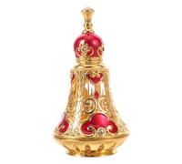 Alipis Flacon de Parfum Décoratif à Motifs Moyen-orientaux, Bouteille Parfum Vide Rechargeable en Verre 125ml 4 Oz, Rouge, Bouchon, pour Salon et Voyage, Famille et Amis