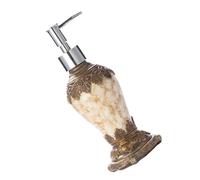 Alipis Flacon Distributeur de Savonnette Liquide en Résine 300 Ml, Bouteille Rechargeable au Motif Agate Blanche, Distributeur Étanche pour Gel, Shampoing et Lotion, Usage Salle de Bain