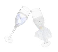 Alipis Flûtes de Mariage pour Mariés Verre Délicat Verres à Vin de Style Contemporain Cadeau pour Anniversaires et Fiançailles