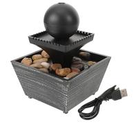 Alipis Fontaine de Table Chinoise Petite Décoration de Bureau Cascade Apaisante sans Batterie pour Intérieur et Extérieur