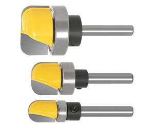 Alipis Fraises de Menuiserie de 6mm à Fond Rond Lot de 3 en Alliage D'acier Carbone Outil Dur et Précis pour Travail Bois et Fraisage de