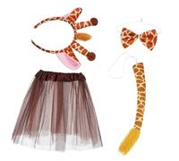 Alipis Giraffe Costume Set For Soft Lightweight Animal Tutu With Headband Bow Tie Tail Easy Wear For Birthday Halloween Role Play Parties