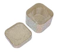 Alipis Gobelet en Verre Cristal Élégant pour Nettoyage de Pinceaux de Manucure, Multifonction Rangement, pour Salon ou Studio de Nail Art