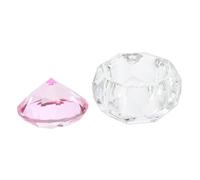 Alipis Gobelet Pour Nail Art Verre Manucure Liquide Et Poudre Avec Couvercle Et Fond Épais