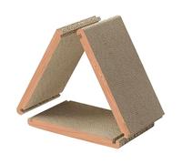 Alipis Griffoir pour Chats Triangulaire en Carton Ondulé Pliable | Six Faces Utilisables, Structure Emboîtable Stable, Option Murale, pour Chatons et Petits Espaces