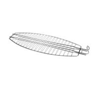 Alipis Grille de Feu de Camp Grill de Poisson en Acier Inoxydable Argenté, Ovale, Pliable, pour Pique-niques et Barbecues en Plein Air, Cuisson Uniforme,