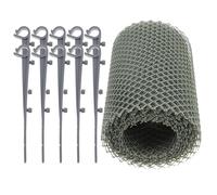 Alipis Grille de Protection pour Gouttière 6m X 16cm en Plastique Gris avec Mailles Hexagonales, Rouleau Filtre Anti-feuilles Adaptable, Protège-gouttière pour Toiture et D’eau