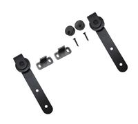 Alipis Guide de Plancher pour Porte Coulissante de Grange Kit de 3 Pièces Roulette de Retenue en Pom Noir Accessoire Robuste et Réglable pour Portes D’Armoire et Meubles TV