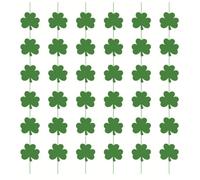 Alipis Guirlande Décorative de 36 Trèfles en Pvc Vert Pailleté, Bannière Suspendue pour Décoration de Fête Saint-patrick et Accessoires de Festival Irlandais