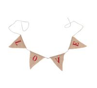 Alipis Guirlande Suspendue en Toile de Jute Écologique, Fanions Triangulaires Décoratifs, Bannière Suspendue de Fête Love, Décoration Mariage, Anniversaire et Jardin, 1 Lot Festif