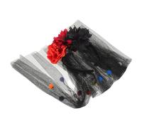 Alipis Halloween Bride Headband With Mesh Veil And Floral Skull Design Gothic Ghost Veil For Carnival Party And Day Of The Dead Costume Accessories