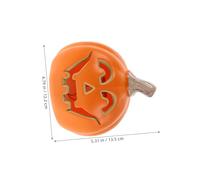 Alipis Halloween Pumpkin Lantern Plastic Lighted Pumpkin Figurine with LED Bright Illumination for Indoor and Outdoor Halloween Decoration Reusable Spooky Table Decor