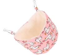 Alipis Hamac Suspendu pour Hamster en Tissu Doux Rose, Lit Douillet Chaud et Facile à Nettoyer, pour Cage en Climat Froid