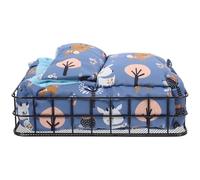 Alipis Hamac Suspendu pour Petits Animaux avec Cadre Métallique Noir et Panier Bleu Lit Confortable et Chaud pour Hamster Chinchilla et Écureuil Accessoire Hiver pour Cage D’Animaux