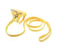 Alipis Harnais Confortable pour Petit Animal de Compagnie en Peluche Courte Jaune, Taille Ajustable, Style Dinosaure Adorable, Promenade Contrôle du Comportement