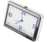 Alipis Horloge de Tableau de Bord Carrée Adhésive Petite Montre Analogique pour Voiture Design Simple et Pratique Décoration Intérieure Compacte