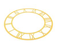 Alipis Horloge Murale Autocollante en Acrylique Miroir Effet Profond Doré 30 CM Chiffres Romains Sticker Mural Décoratif 3D pour Salon et Chambre Cadre Rond Facile à Poser