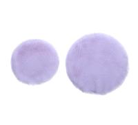 Alipis Houppette à Poudre Double Face Violette Lot de 2, Grosse Taille 75x20 Mm Moyenne 55x18 Mm, Houppette Maquillage Visage Douce en Velours, Petit Accessoire Portable pour Poudre