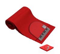 Alipis Housse Anti-poussière Piano Clavier Microfibre Rouge Set avec Mitaines et Couverture Protectrice pour Touches Protège Rayures Huile et Saleté Adapté Maison et École