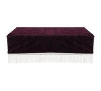 Alipis Housse de Banc de Piano Couvre-siège Décoratif Vintage en Velours Pourpre avec Pompons Housse de Chaise de Piano Simple Écoles et Concerts