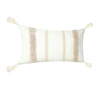 Alipis Housse de Coussin à Pompons en Tissu Coton Décorative et Souple pour Canapé Bureau Style Élégant Forme Rectangulaire