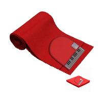 Alipis Housse de Piano Microfibre Rouge avec Protège-mains Anti-poussière Protection Clavier et Facile à Nettoyer Couvre-clavier Anti-rayures pour Claviers et Pianos