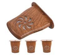 Alipis Humidificateurs de Guitare Acoustique Lot de 4 avec Hygromètre Intégré, Humidificateurs de Rosace Anti-goutte en Bois Foncé 8,4 X 7,6 X 3 Cm, Contrôle Précis de L’humidité