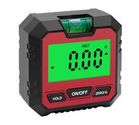 Alipis Inclinomètre Numérique Rouge Écran Lcd Rétroéclairé, Outil de Mesure D’angle Multifonction 4 X 90° Fixation Magnétique et Fonction Maintien des Données, Calibre Précis