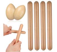 Alipis Instruments de Musique Bois pour Tout-Petits Œufs Shaker et Bâtons de Rythme Sûrs et Éducatifs Jouets Montessori pour Garçons et Filles