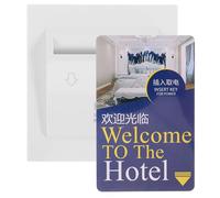 Alipis Interrupteur Mural à Carte Magnétique 40A Prise Électrique 3 Fils Temporisation Blanc C3-2 pour Contrôle D’Énergie Hôtel Maison D’Hôtes et Accessoires de Chambre