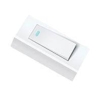 Alipis Interrupteur Mural Blanc Monopolaire Mini Taille pour Éclairage Domestique Bouton-Poussoir Unipolaire Accessoire Sécurité Maison Compatible Lampe de Chevet Panneau Fin et