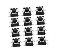 Alipis Interrupteur Tactile Momentané 100 Pièces Poussoir Micro pour Circuits Imprimés, Commutateur Bouton Poussoir Tactile Compact, Usage Électronique Industriel Fiable