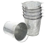 Alipis Jardinière Rétro en Fer 6 Pièces Petit Diamètre 8 Cm