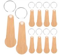 Alipis Jeton de Chariot de Courses Compact et Léger Porte-clés en Bambou Naturel pour Déverrouiller Caddies Supermarché Lot de 10 Pièces