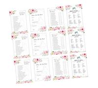 Alipis Jeu de Cartes Questions-Réponses Mariage 48 Pièces en Papier Cartes de Jeu pour Enterrement de Vie de Jeune Fille Fête de Fiançailles et Anniversaire