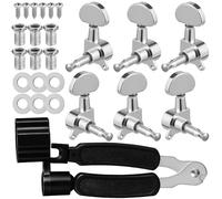 Alipis Jeu de Chevilles Accordage Semi-fermées Métal avec Enrouleur pour Guitare Électrique et Acoustique Accessoires Pratiques et Durables Alliage de Zinc