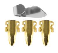 Alipis Jeu de Médiators en Métal Réglables pour Pouce et Index Onglets Multifonctionnels pour Guitare Acoustique et Banjo Protection Confortable des Doigts